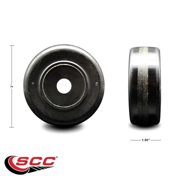 SCC - 3 Phenolic Wheel Only - 1/2 Bore - 600 Lbs Capacity